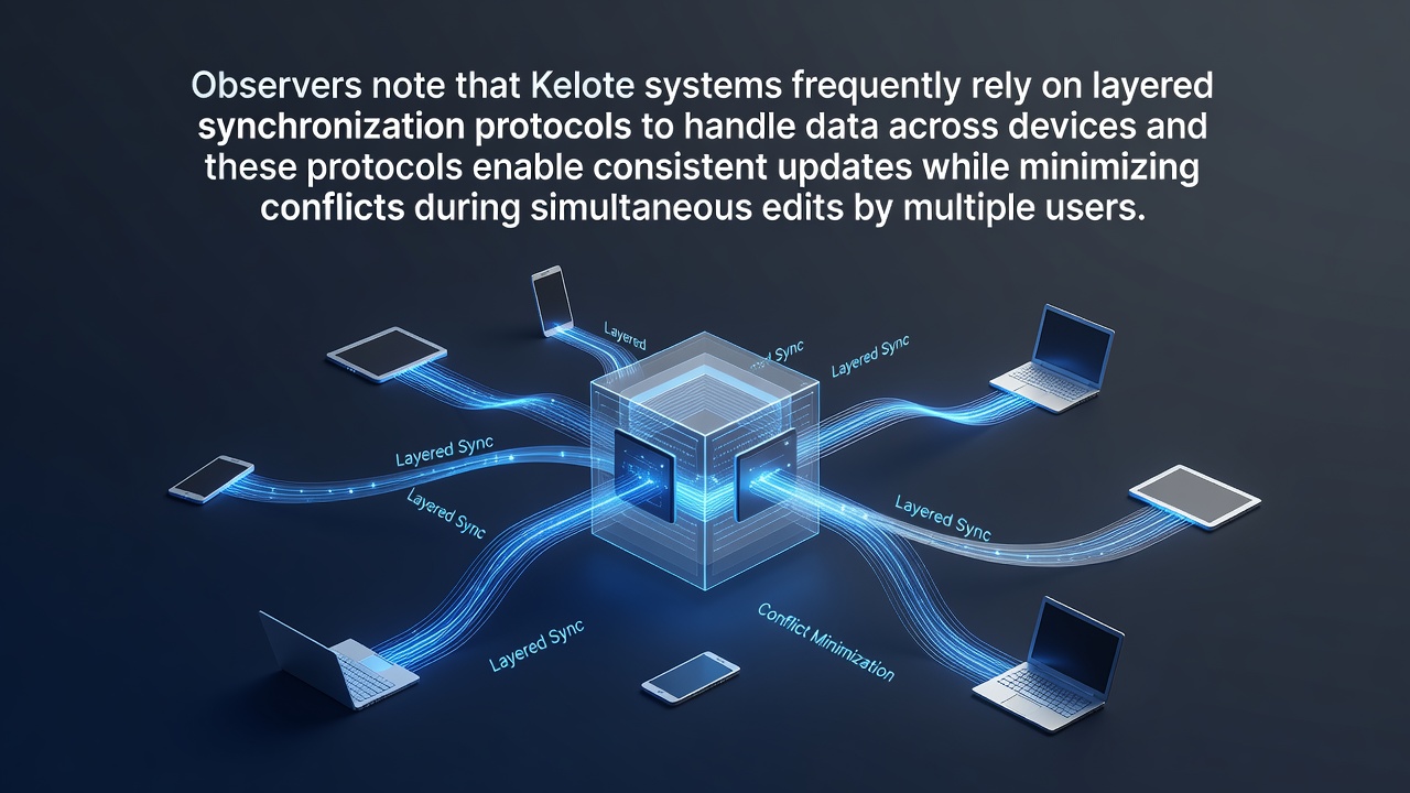 Layered Synchronization Protocols in Kelote Systems Support Consistent Multi-Device Data Handling