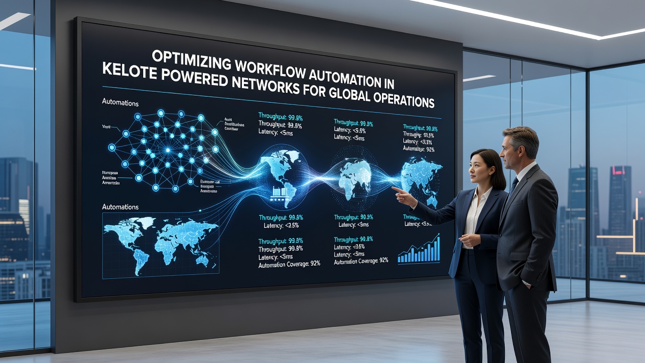 Detailed diagram illustrating automation modules and data flow in Kelote powered global network infrastructure